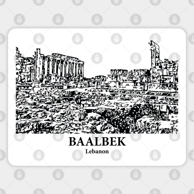 Baalbek - Lebanon Magnet by Lakeric